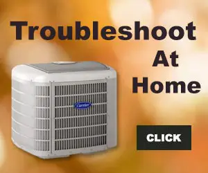 Carrier HVAC unit pictured on colorful background.