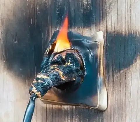 A fried AC connection that threatened to burn down a home.