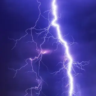 A bolt of lightning like this could kill your HVAC system.